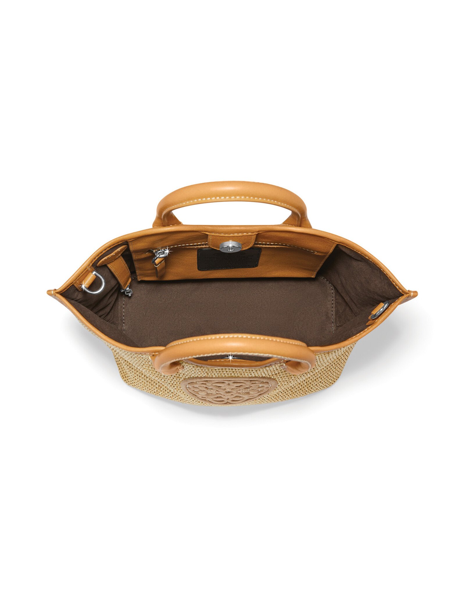 Brighton Brighton H73914 Blonde Biancca Medium Straw Tote