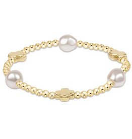 enewton Enewton  BSCADPE3G Signature Cross Admire Pearl Pattern 3MM Bead Bracelet