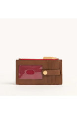 Hammitt Hammitt 210 West Mahogany Pebble Brushed Gold Red Zip