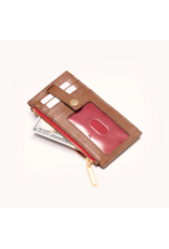 Hammitt Hammitt 210 West Mahogany Pebble Brushed Gold Red Zip