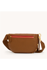 Hammitt Hammitt Charles 17984 Lrg Large Mahogany Pebble Gold Red Zip Belt Bag