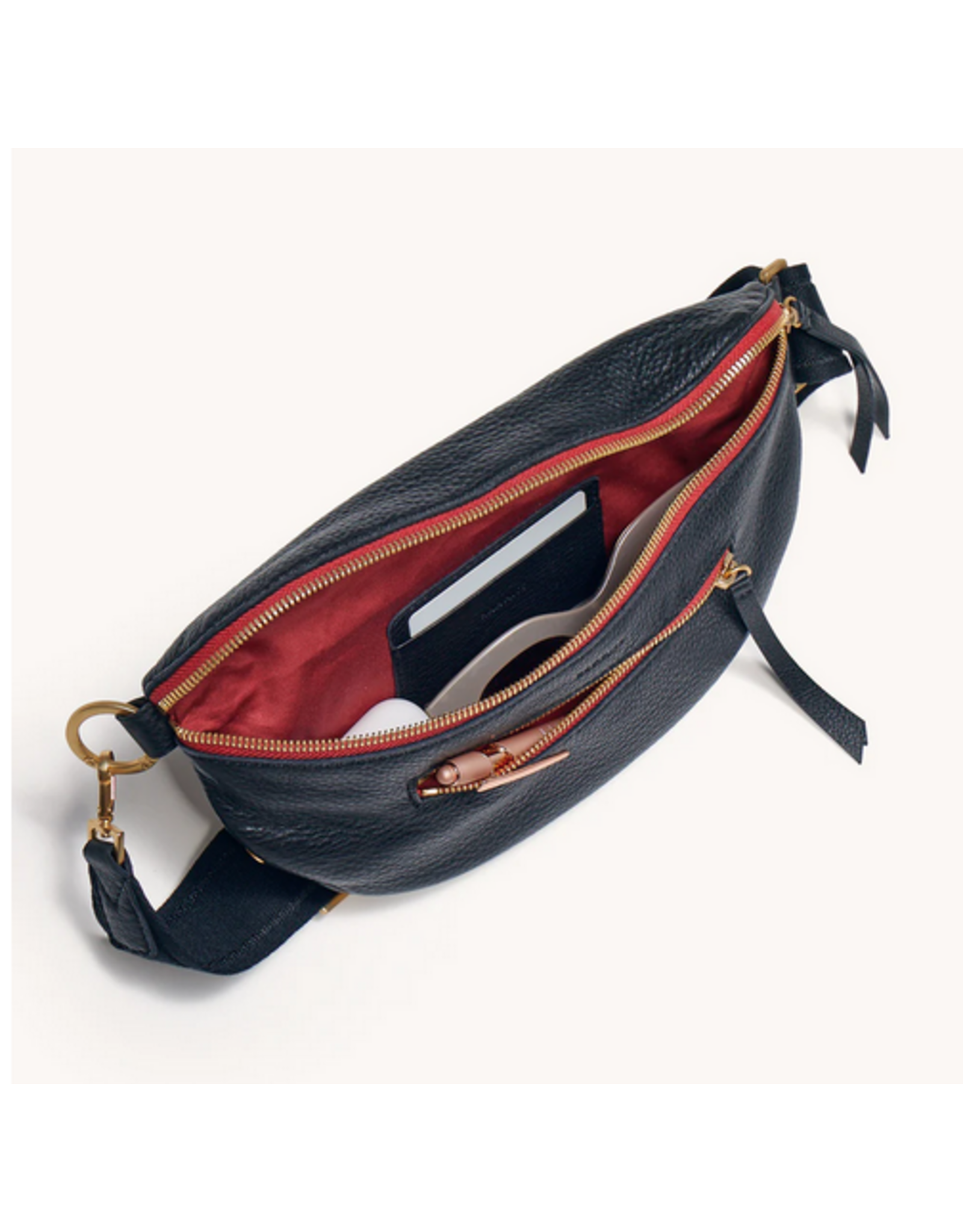 Hammitt Hammitt 17882 Charles Crossbody Lrg Black Rd Zip