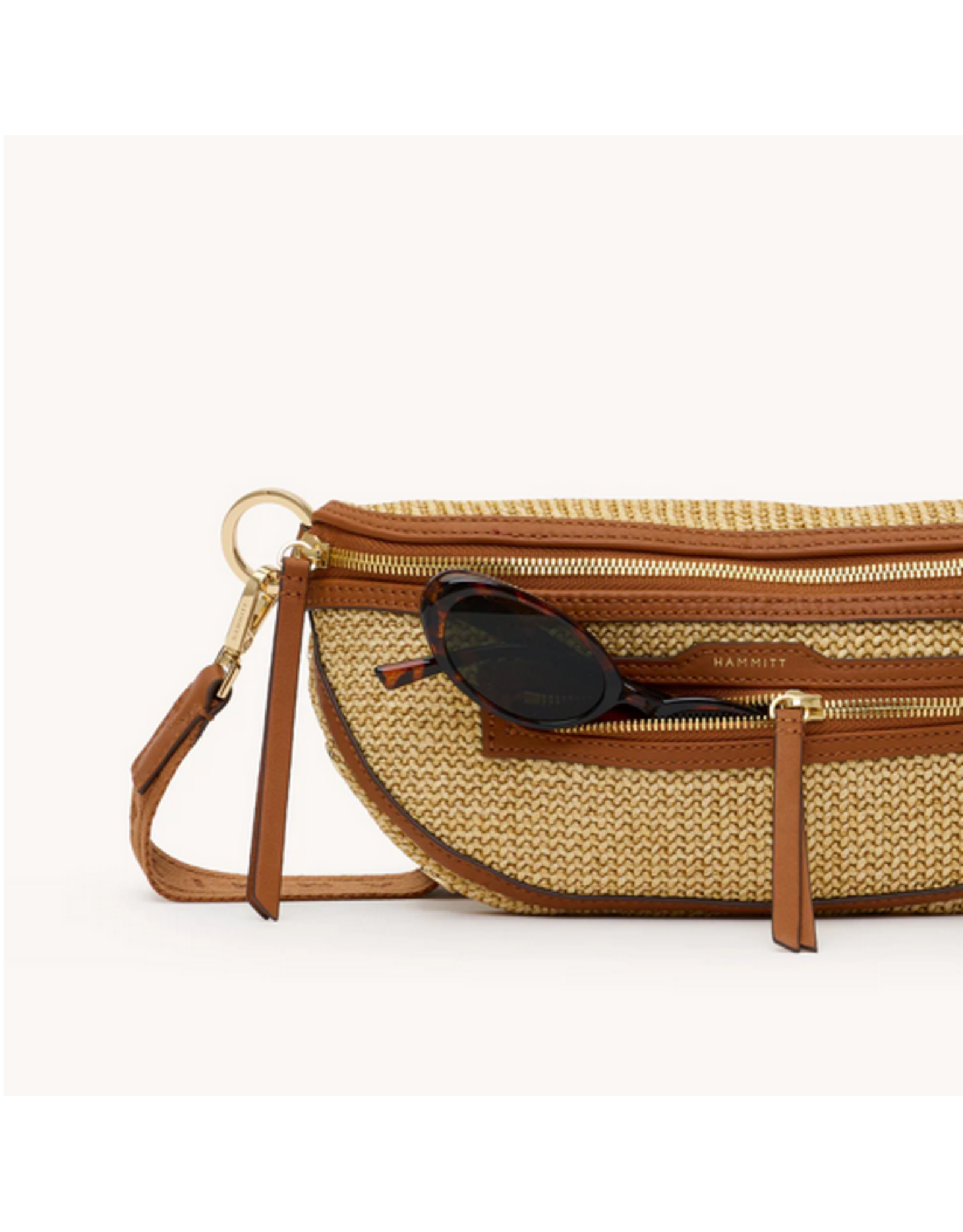 Hammitt Hammitt 17330 Charles Crossbody Med Cocoa Raffia