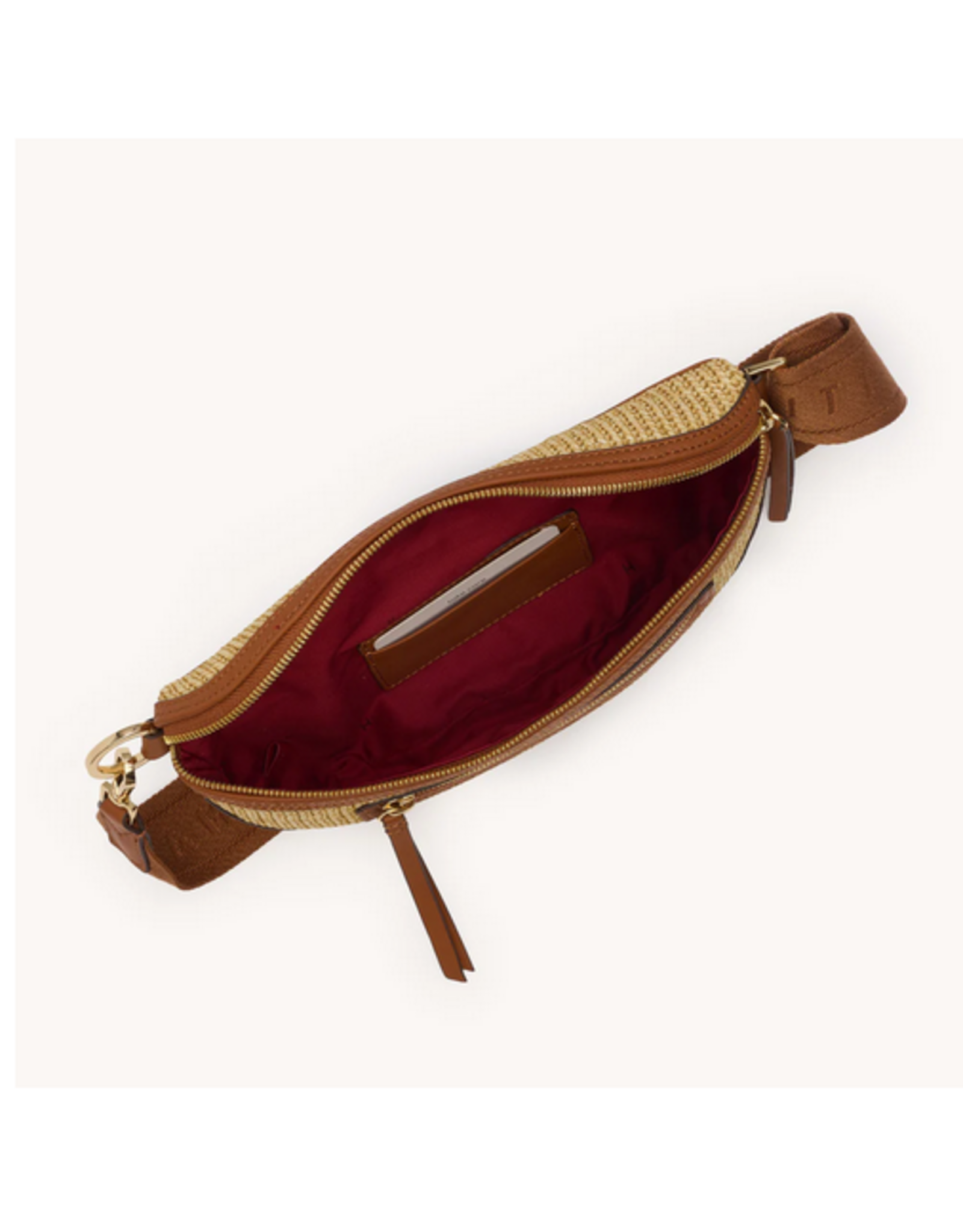 Hammitt Hammitt 17330 Charles Crossbody Med Cocoa Raffia