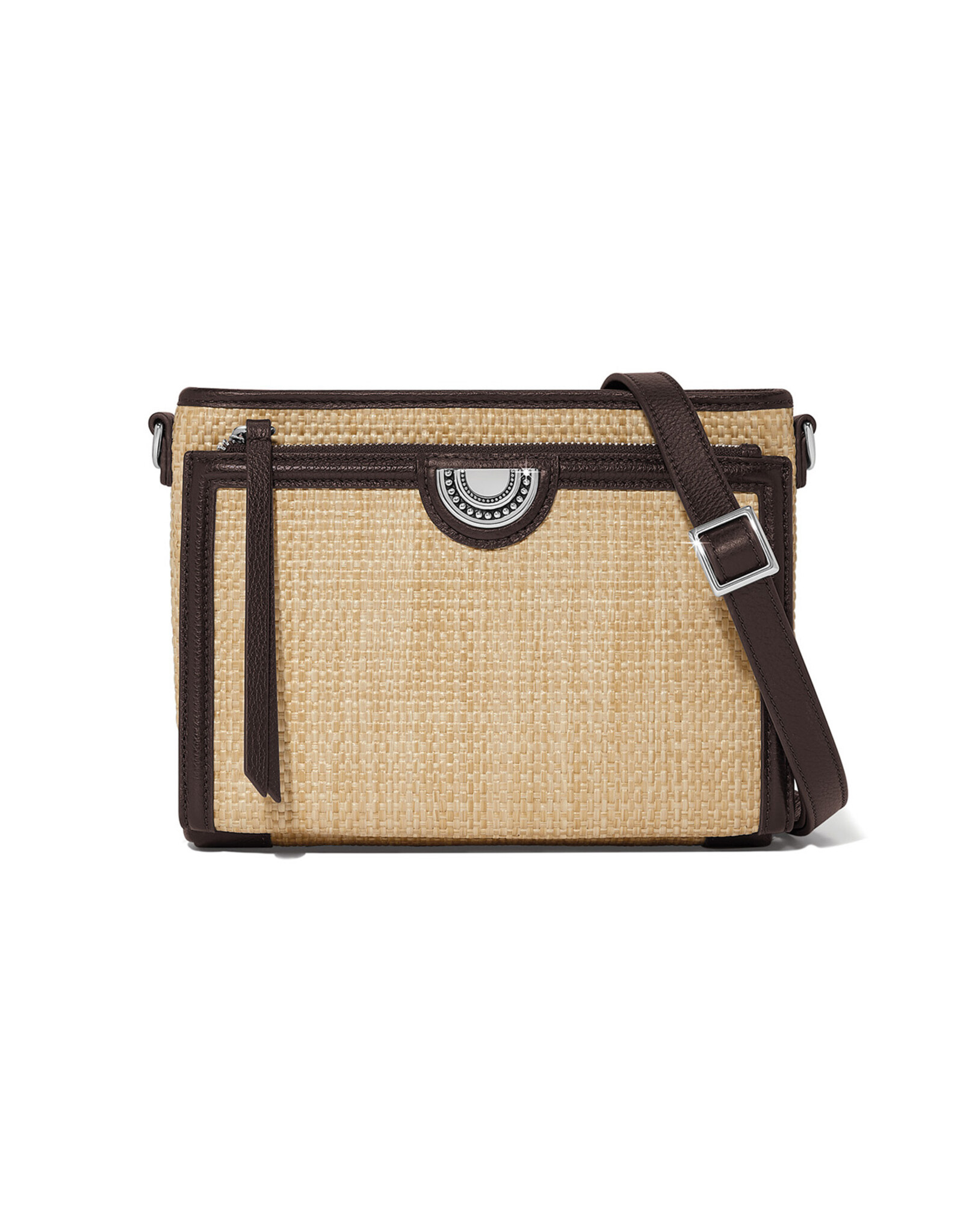 Brighton Brighton H73788 Natural Cocoa Jordyn Straw Crossbody