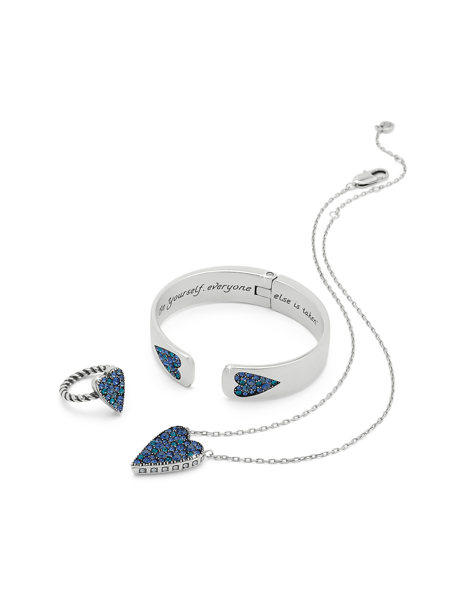 Brighton Brighton JM0199 Love Messages Love Knows Blue Heart Necklace