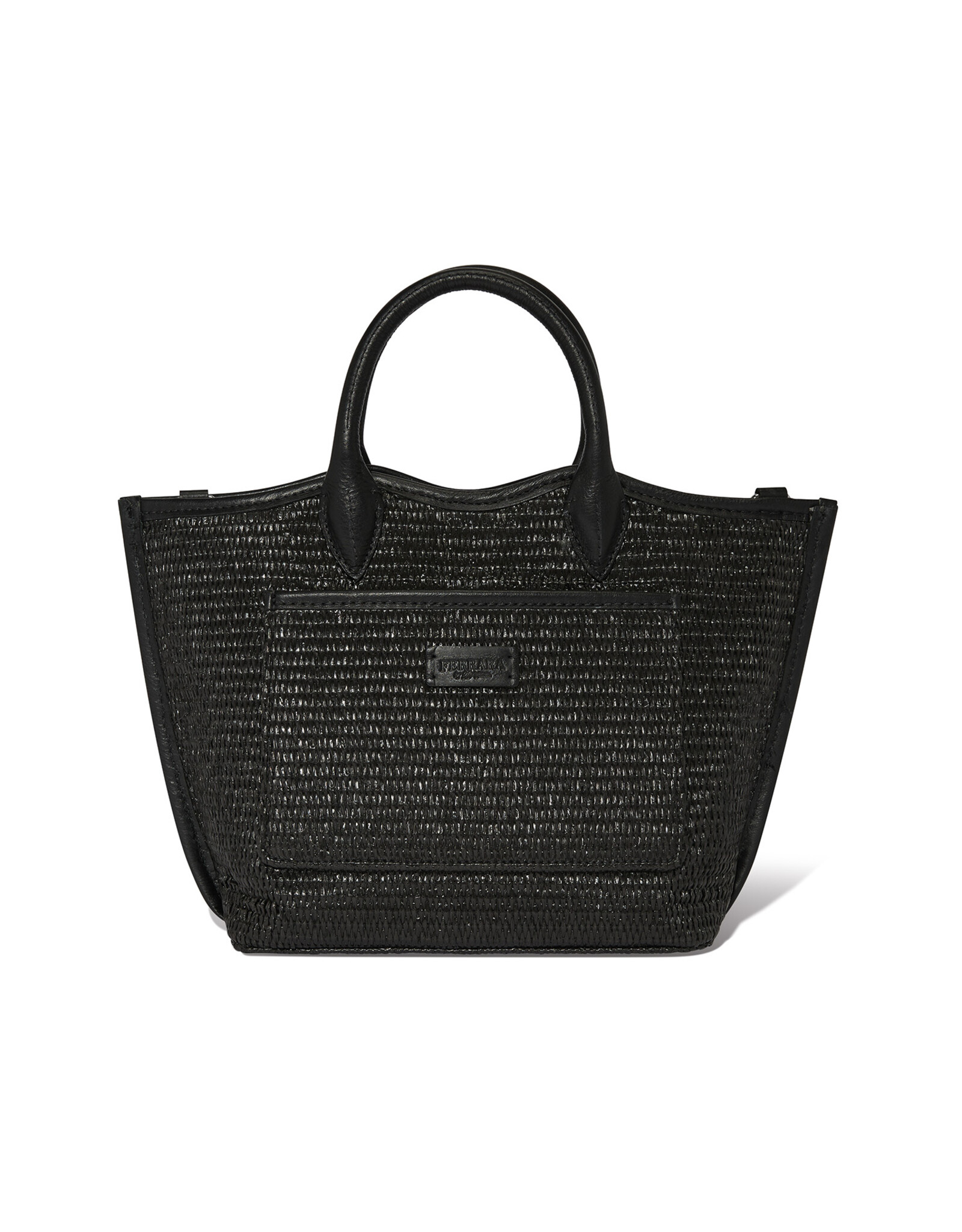 Brighton Brighton H73913 Biancca Medium Straw Tote Black