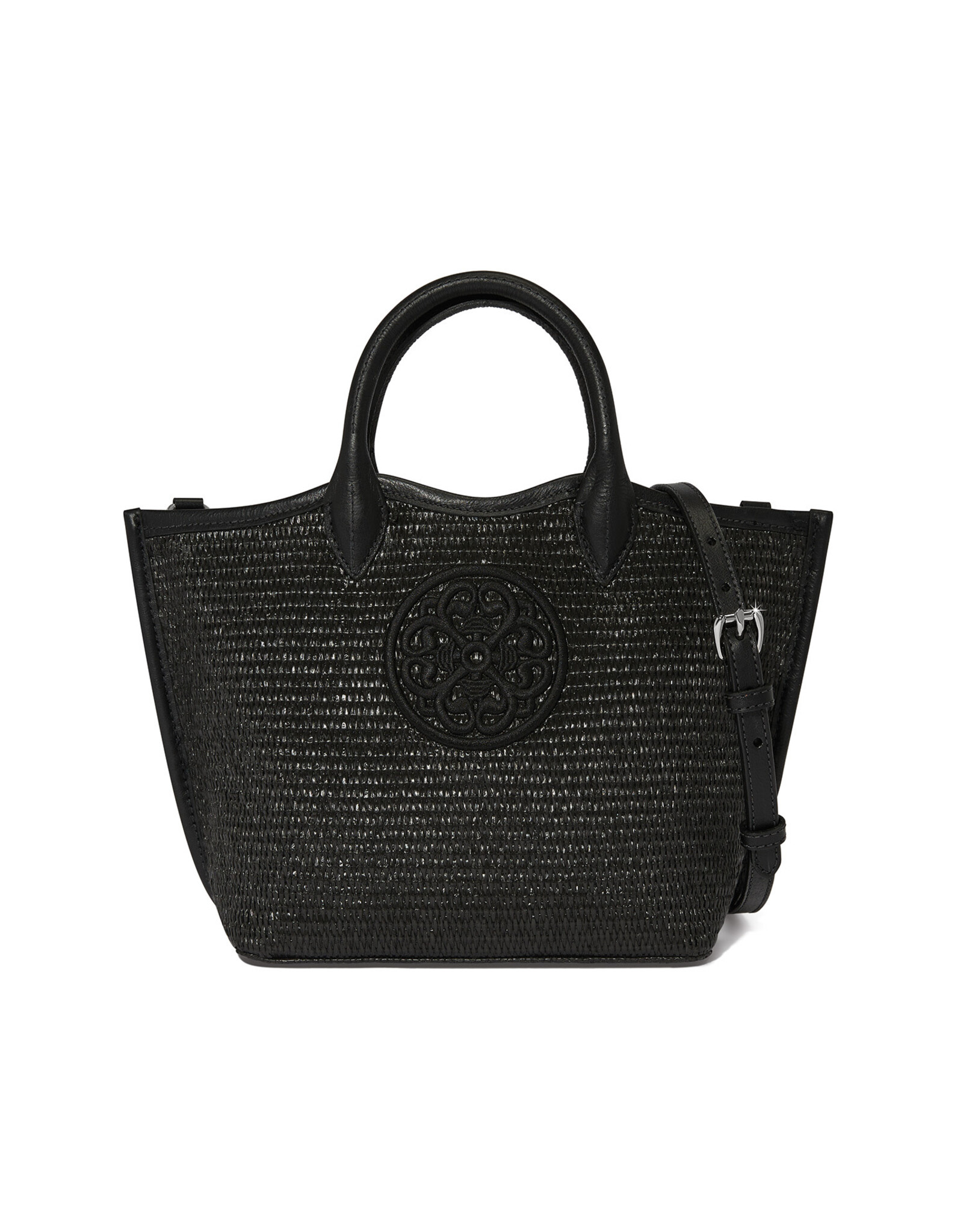 Brighton Brighton H73913 Biancca Medium Straw Tote Black