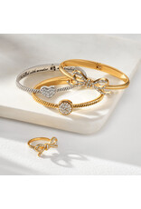 Brighton Brighton JF0447 Illumina Bow Gold Hnged Bangle
