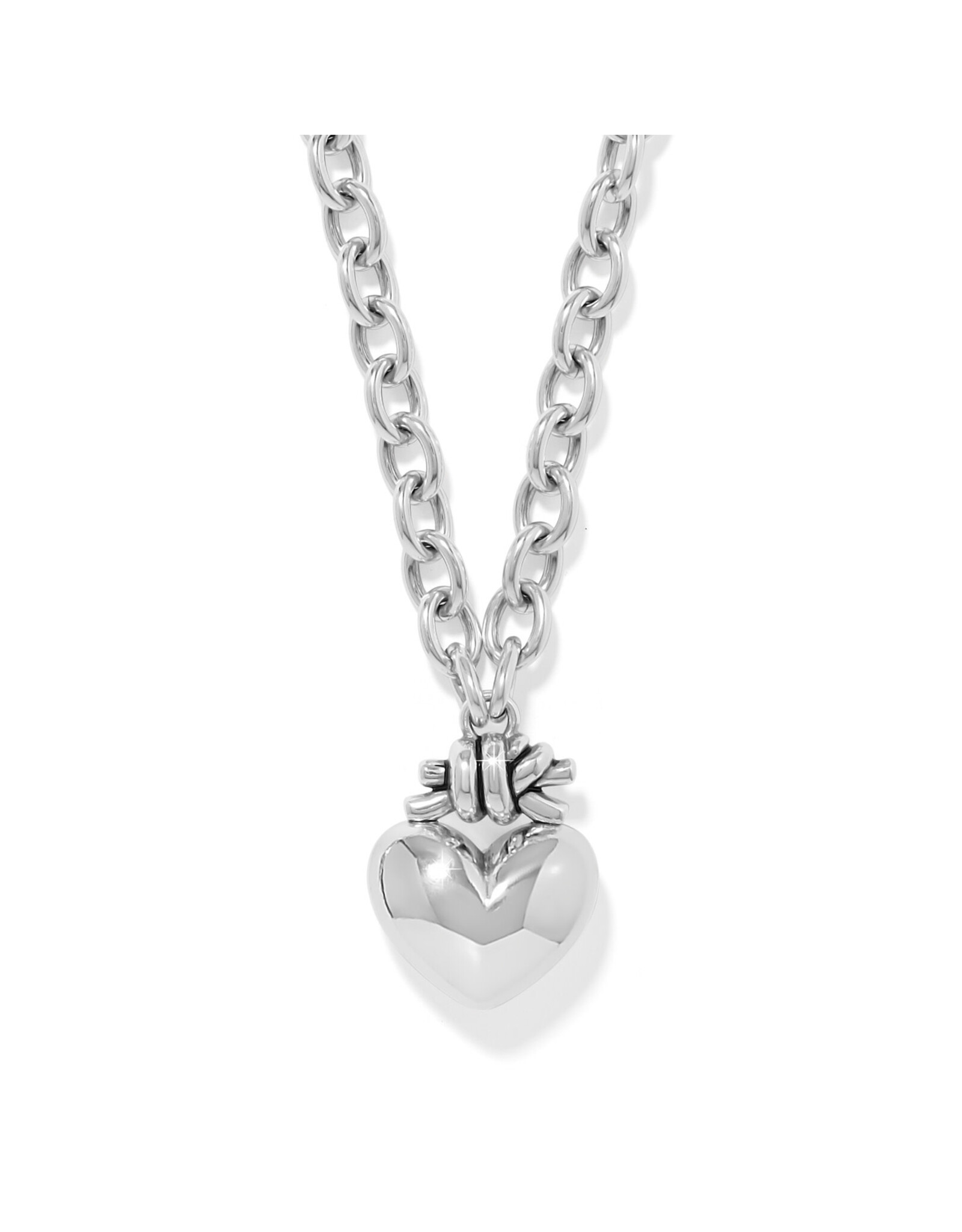 Brighton Brighton JM0207 Interlok  Love Knot Large Heart Necklace