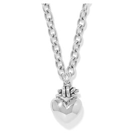 Brighton Brighton JM0207 Interlok  Love Knot Large Heart Necklace