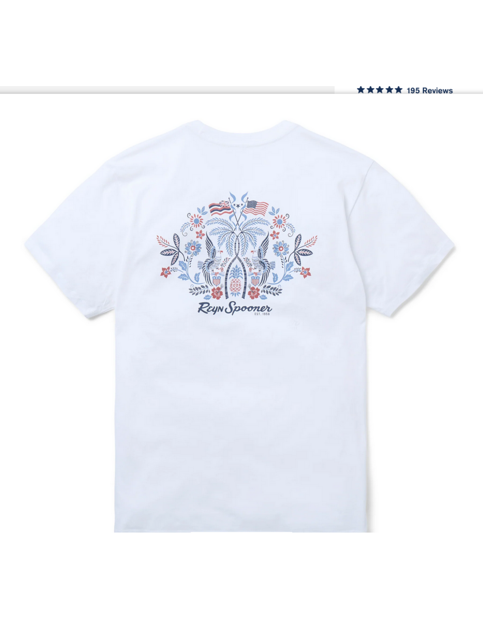 Reyn Spooner Reyn M707330126 Summer Commemorative 2026 White Tee