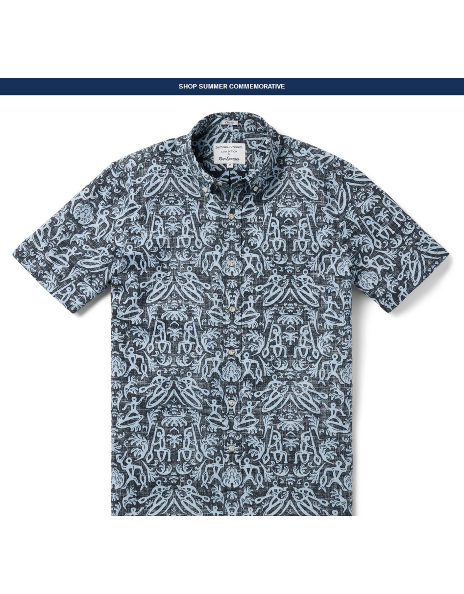 Reyn Spooner Reyn M687212525 Ki'i By Dietrich Varez Black Button Front