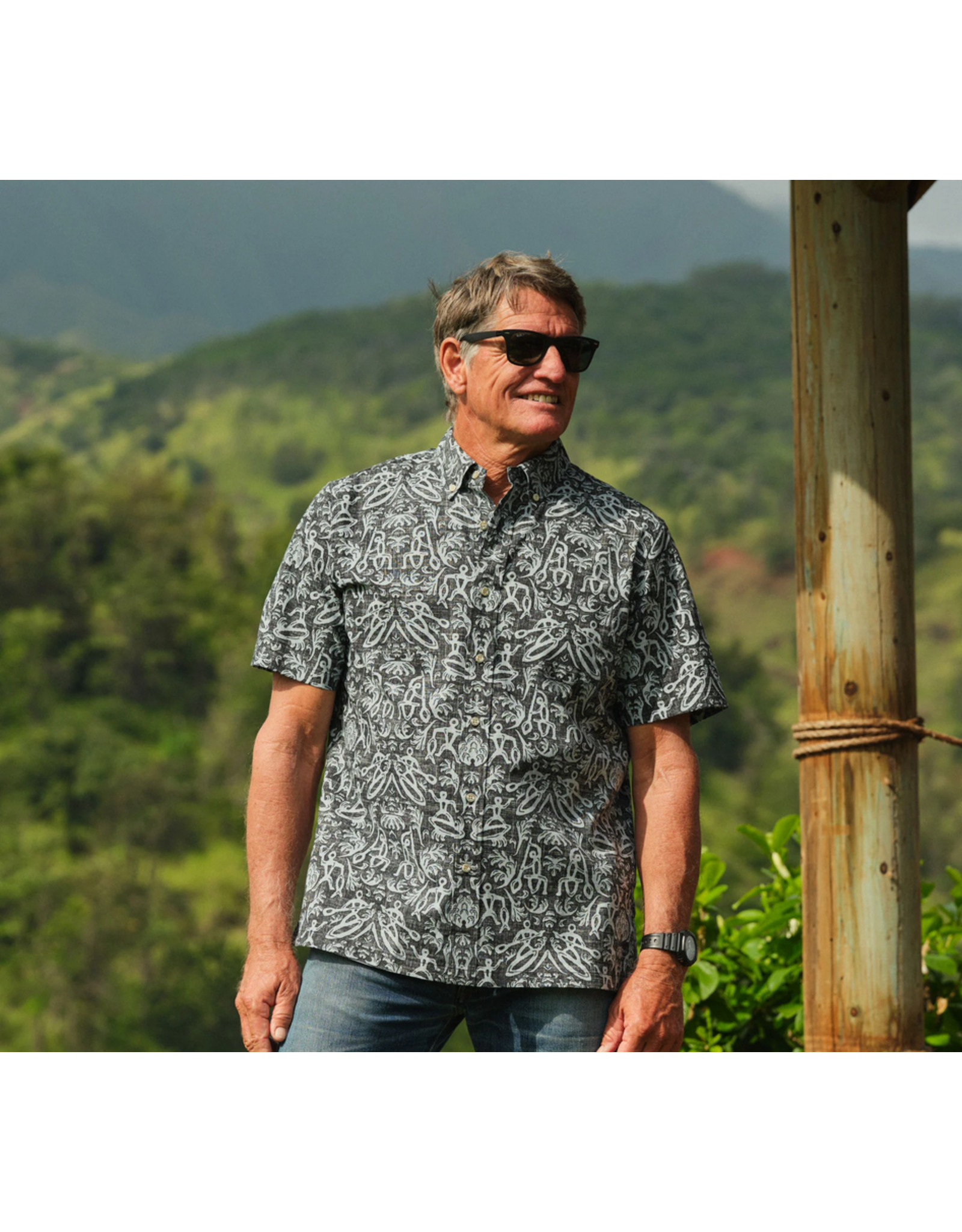 Reyn Spooner Reyn M687212525 Ki'i By Dietrich Varez Black Button Front