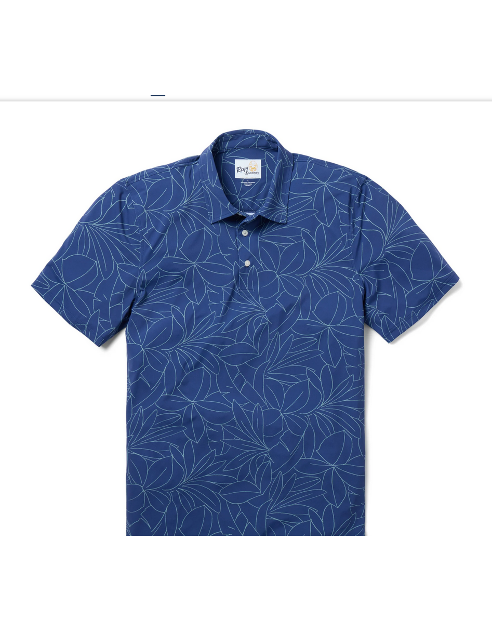 Reyn Spooner Reyn M700735226 Botanic Bliss Navy Performance Polo