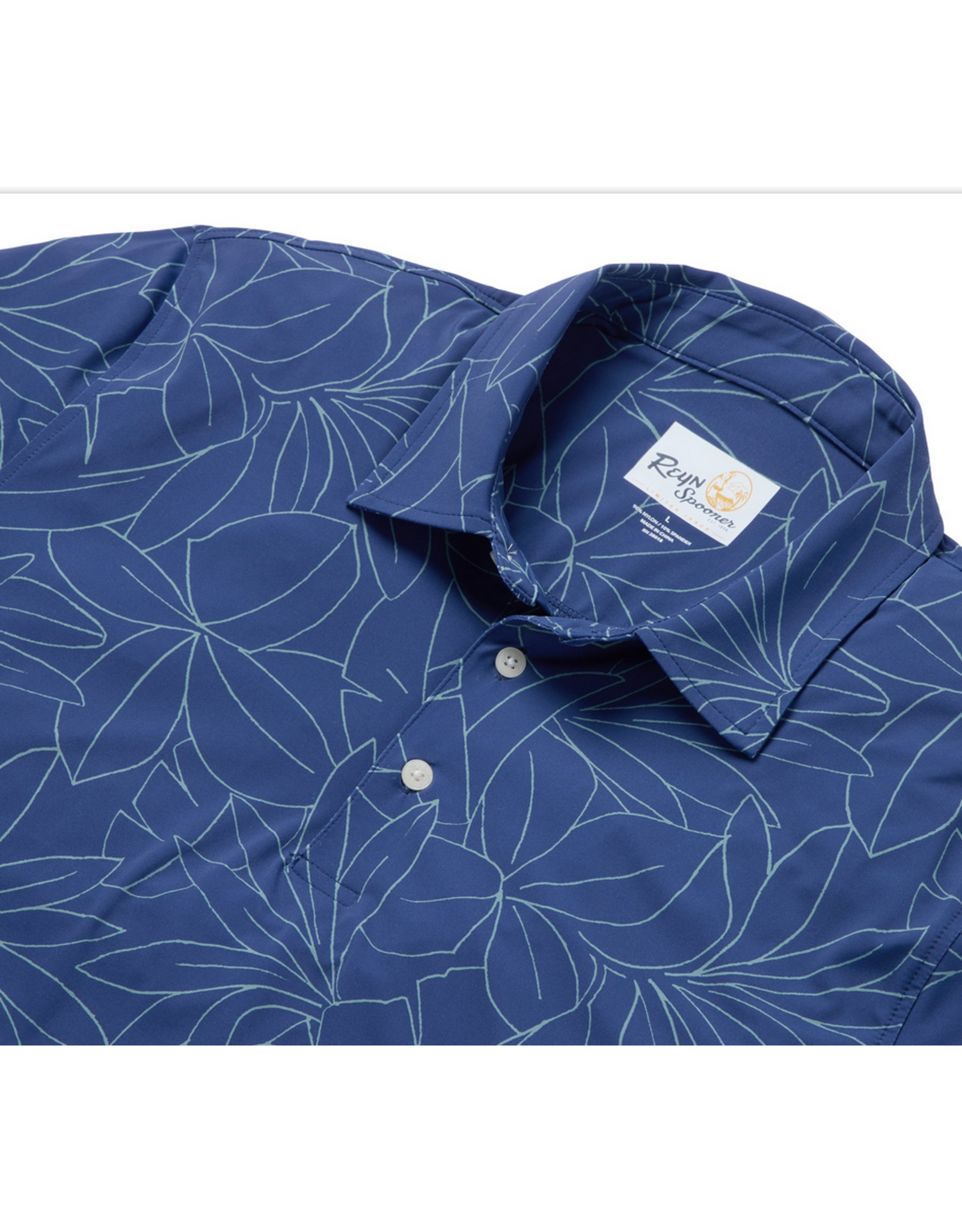Reyn Spooner Reyn M700735226 Botanic Bliss Navy Performance Polo