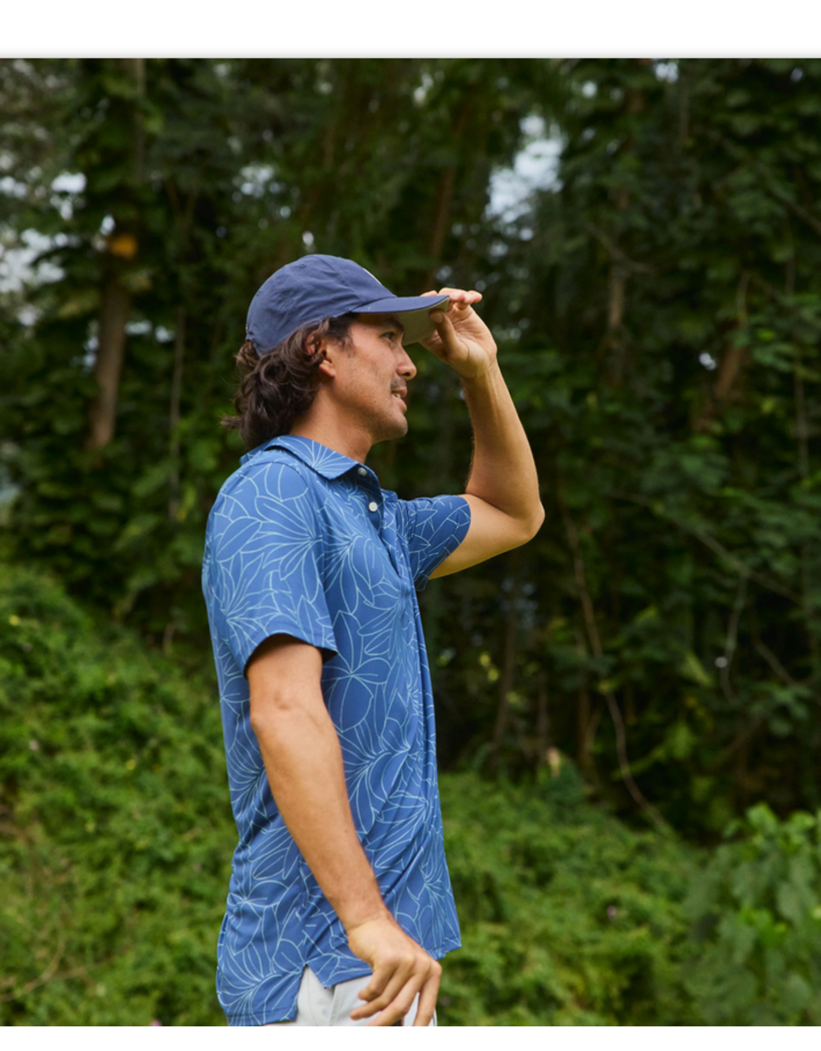 Reyn Spooner Reyn M700735226 Botanic Bliss Navy Performance Polo