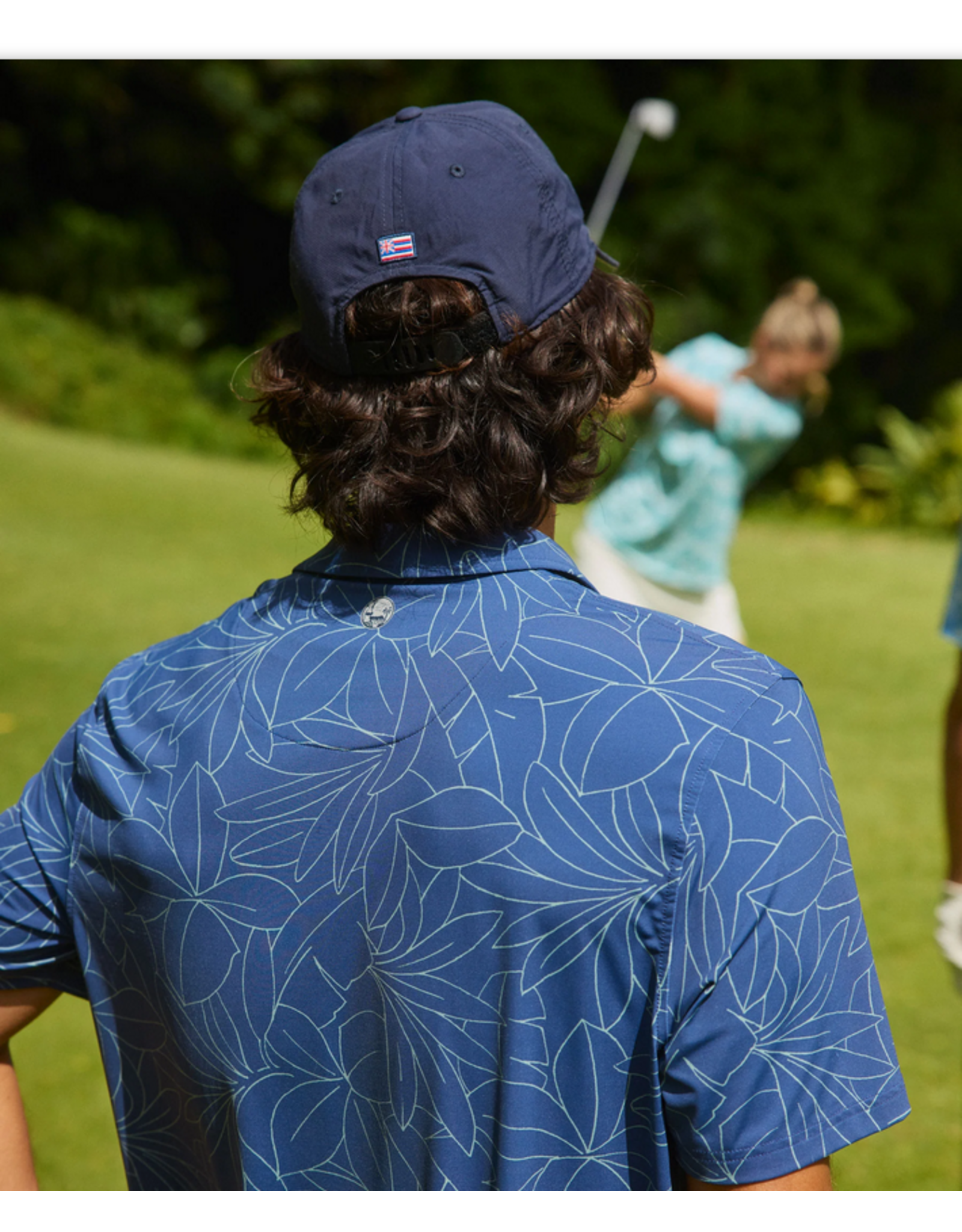 Reyn Spooner Reyn M700735226 Botanic Bliss Navy Performance Polo