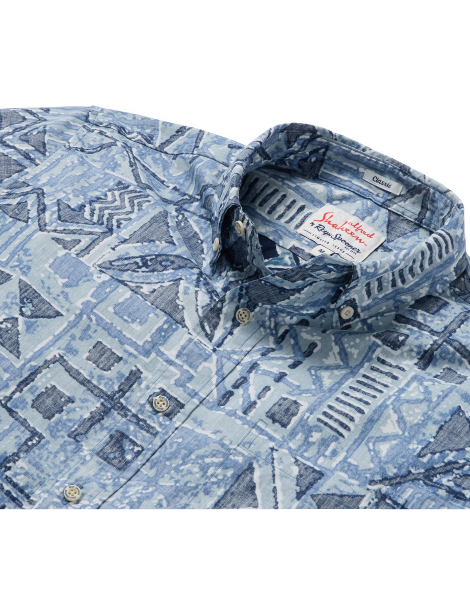 Reyn Spooner Reyn M705112526 Hawaiian Tapa Button Front