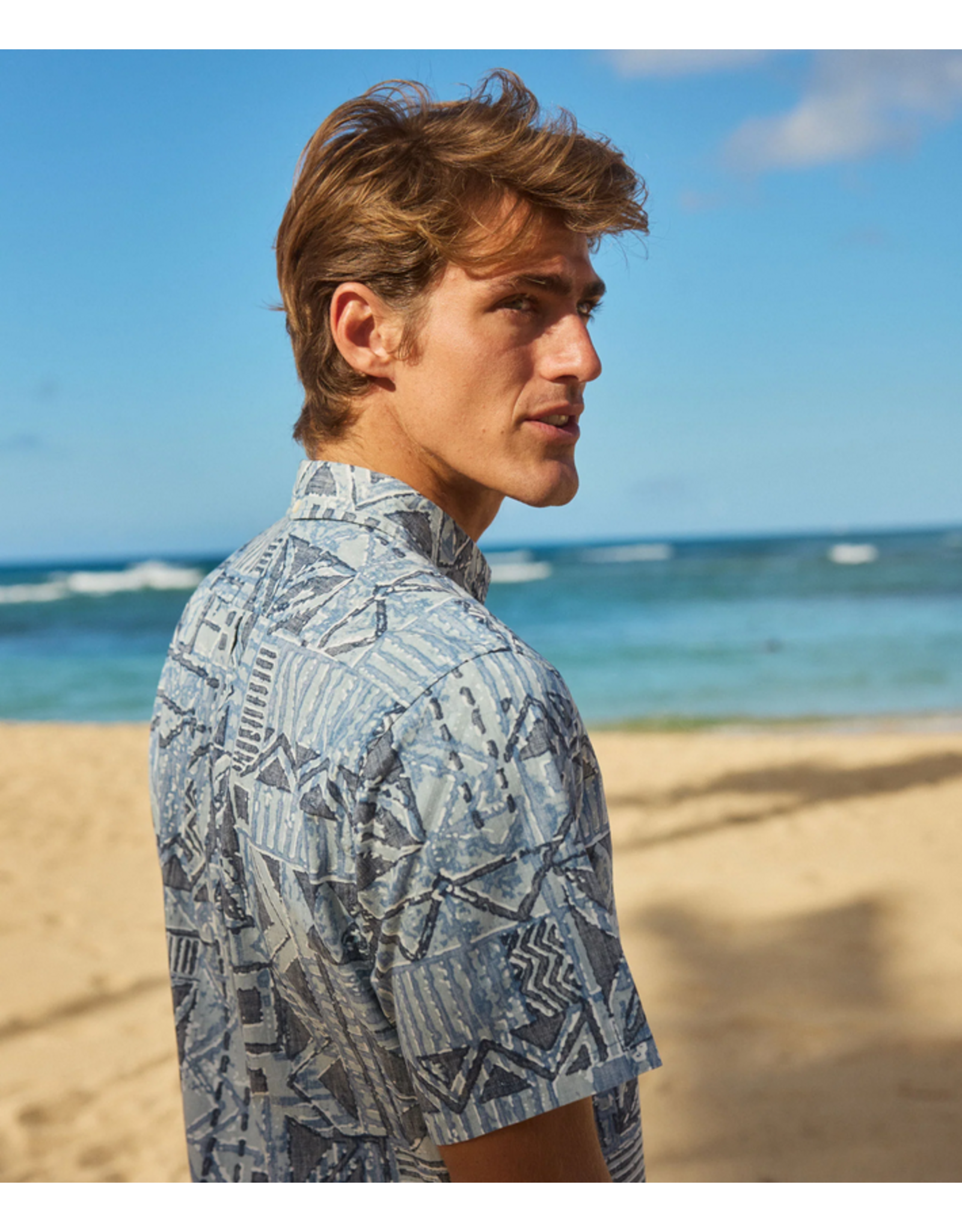 Reyn Spooner Reyn M705112526 Hawaiian Tapa Button Front