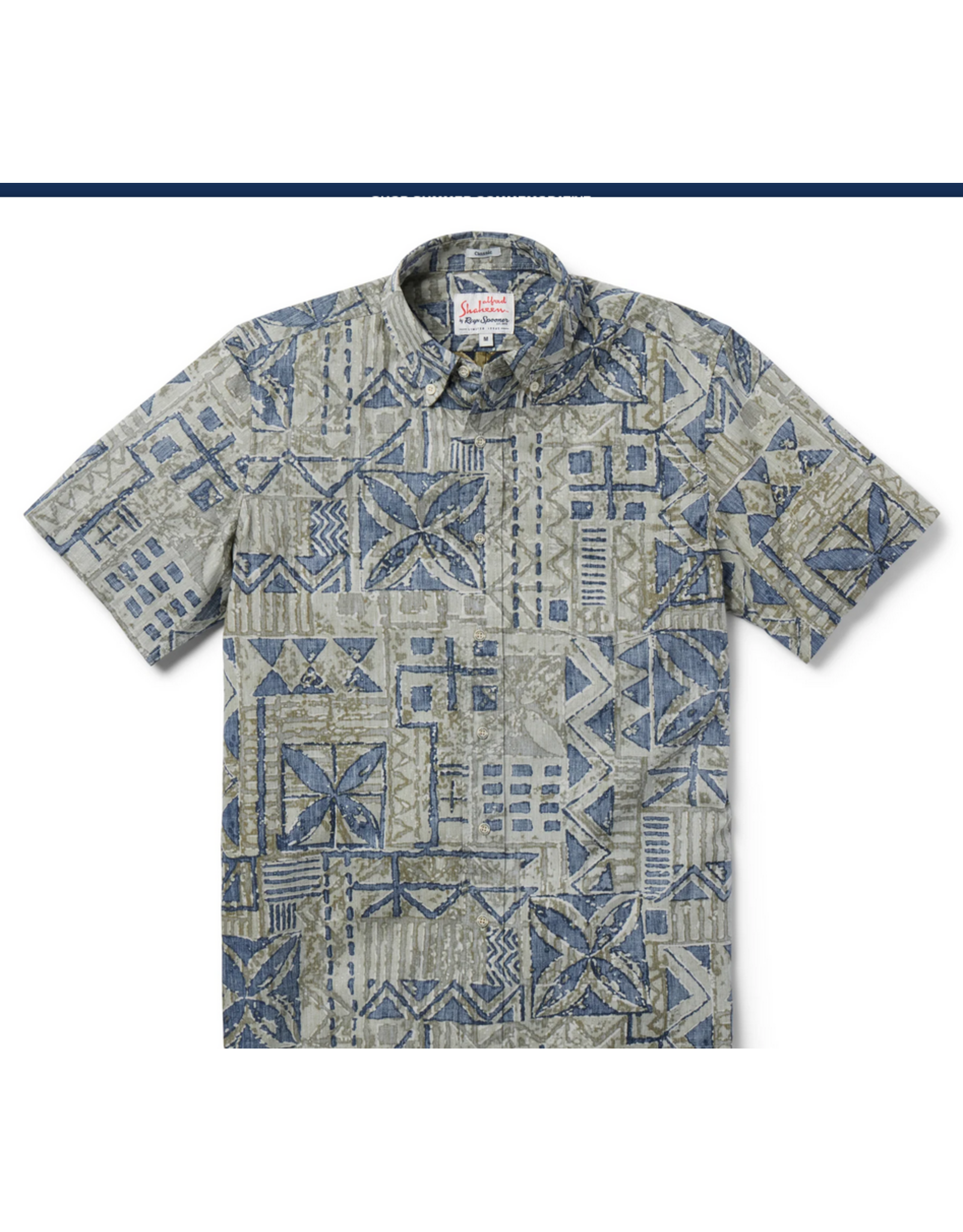 Reyn Spooner Reyn M705112526 Hawaiian Tapa Button Front