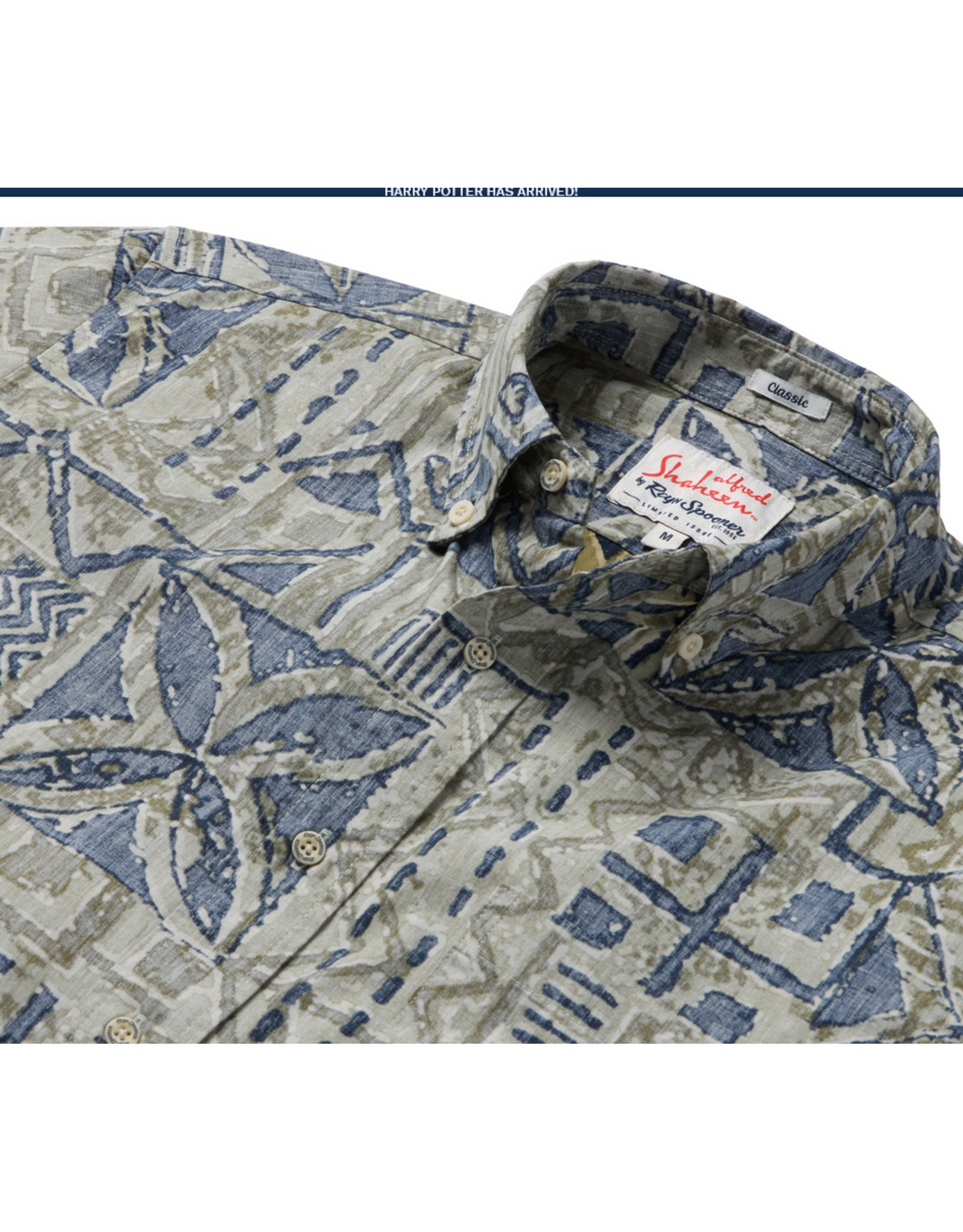 Reyn Spooner Reyn M705112526 Hawaiian Tapa Button Front