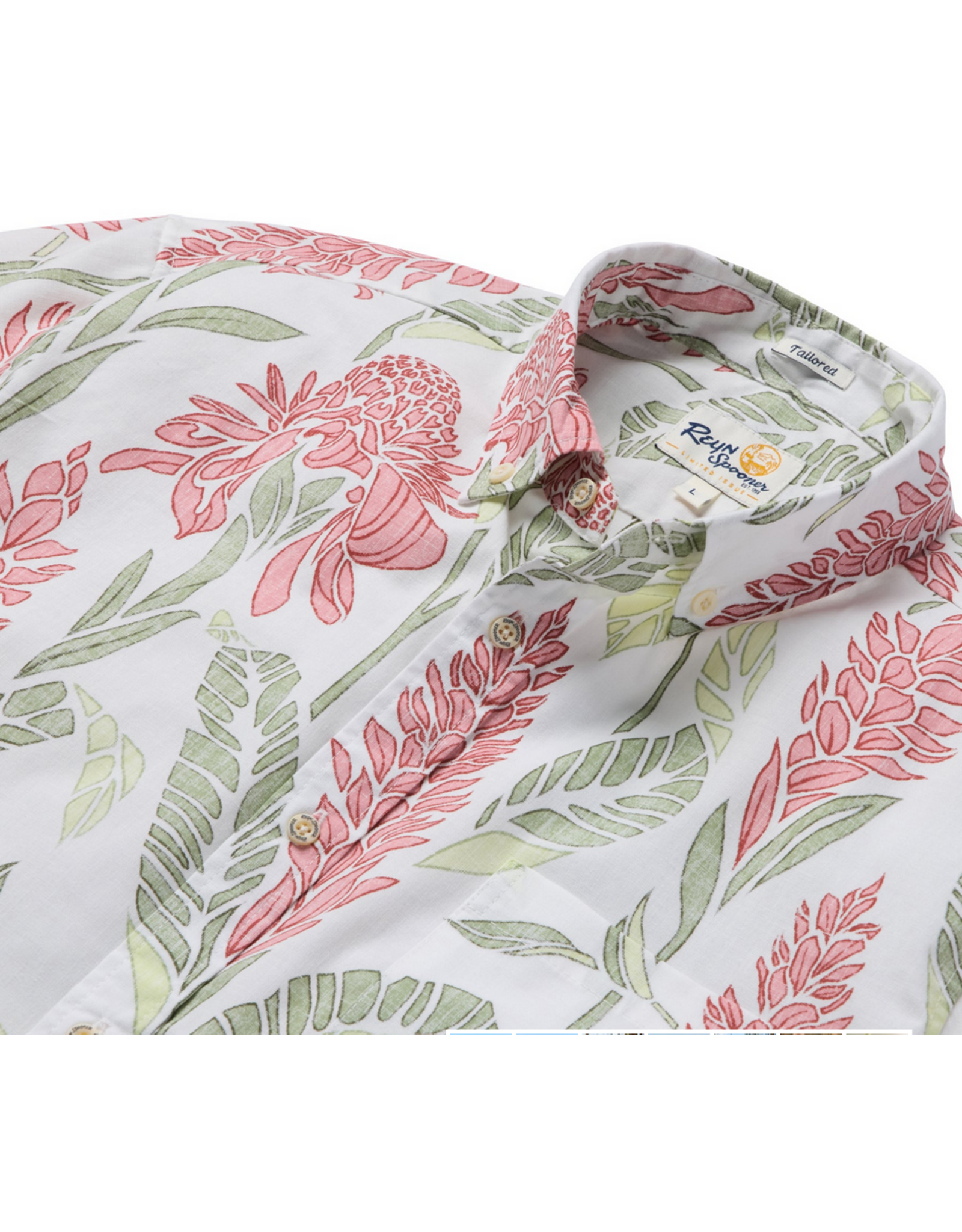 Reyn Spooner Reyn M686912526 Ginger Burst White  Button Front