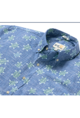 Reyn Spooner Reyn M698812526 Honu Holoholo Riviera Blue Button Front