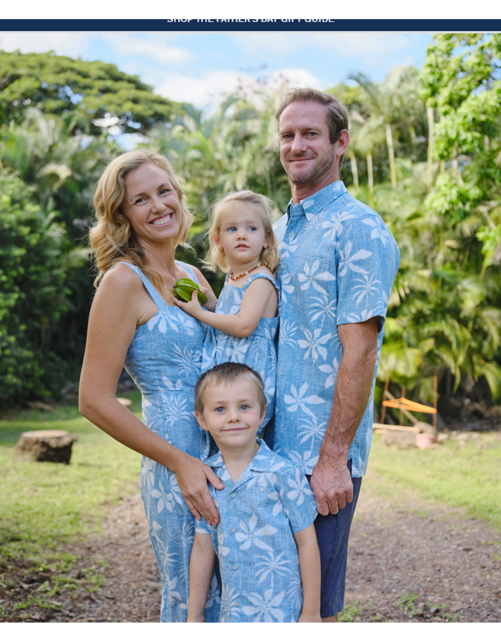 Reyn Spooner Reyn K709929026 Island Daze Toddler Cabana Set Adriatic Blue