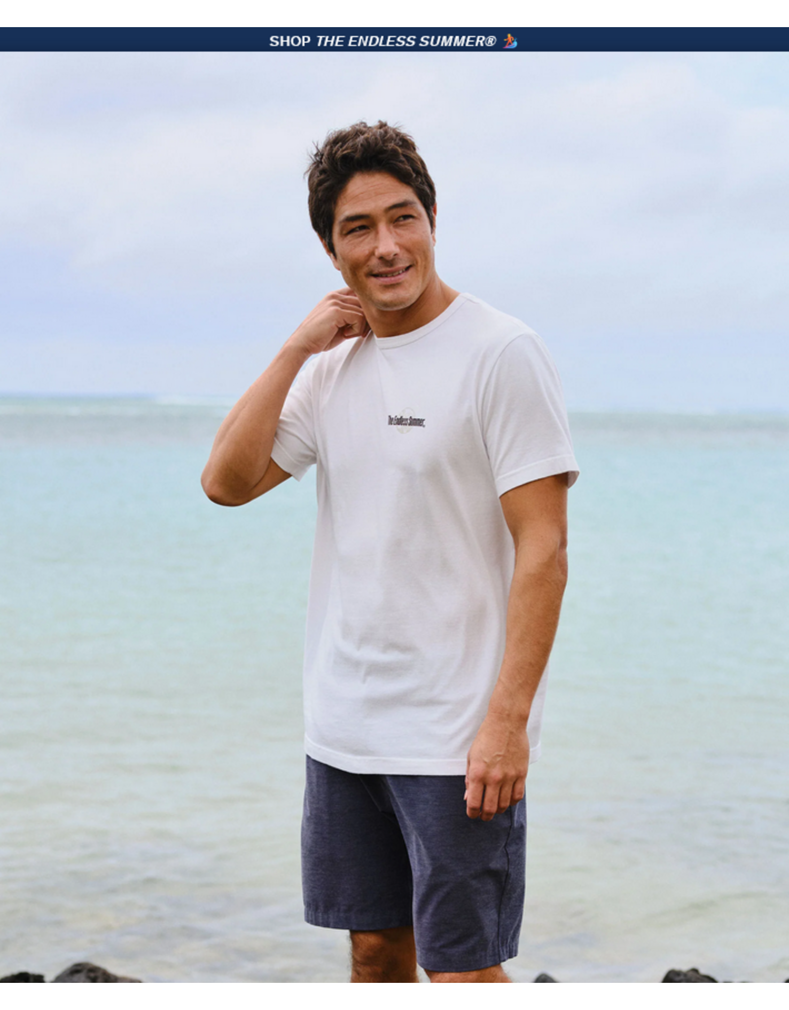 Reyn Spooner Reyn M740430126 Endless Summer White Tee Shirt