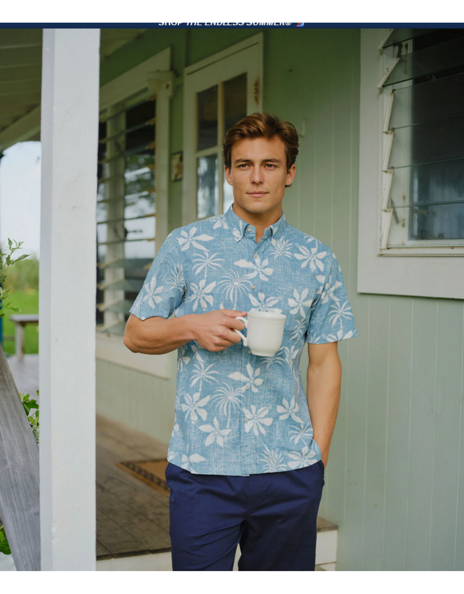 Reyn Spooner Reyn M709912526 Island Daze BF Adriatic Blue