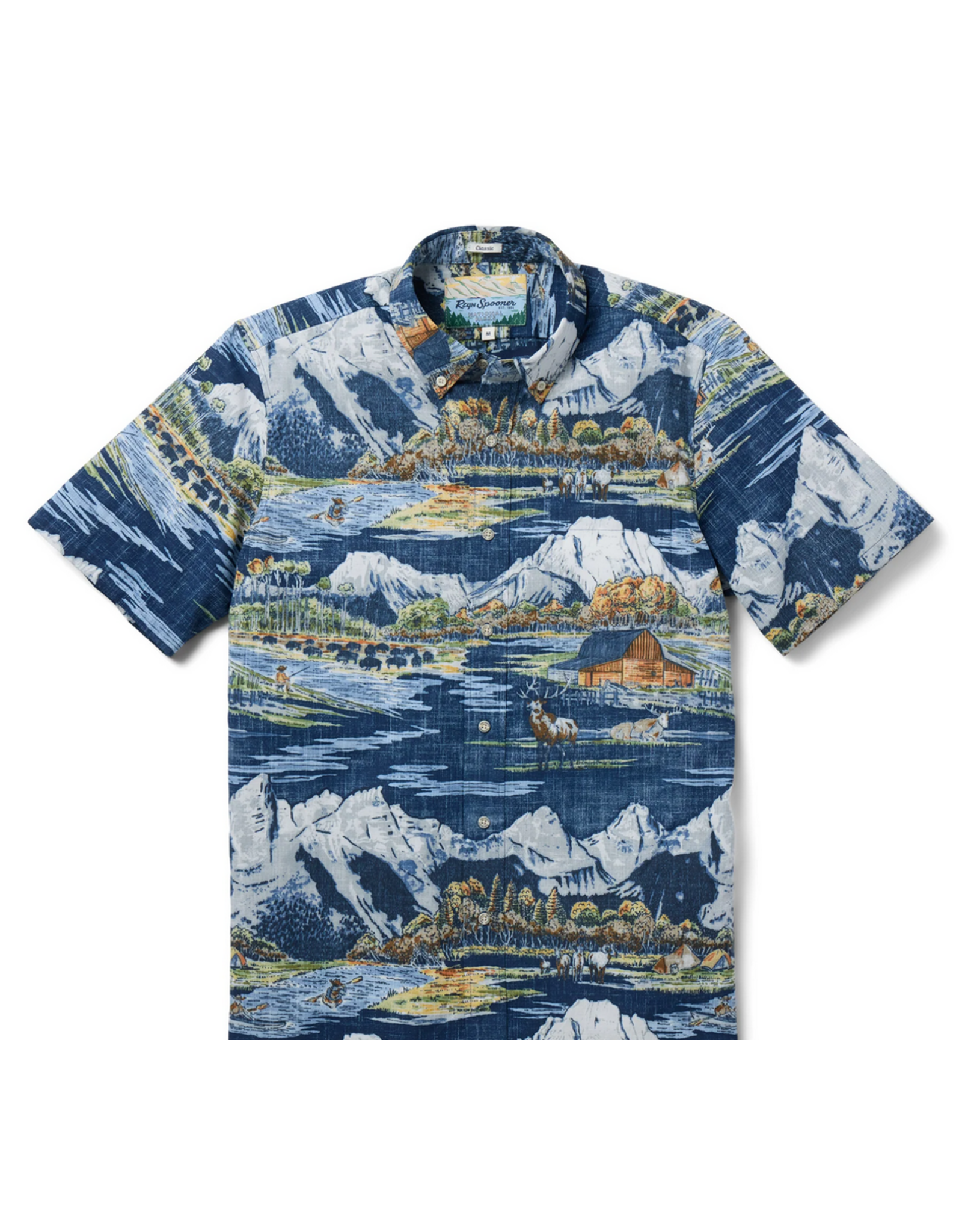 Reyn Spooner Reyn M698712526 Grand Teton BF Navy
