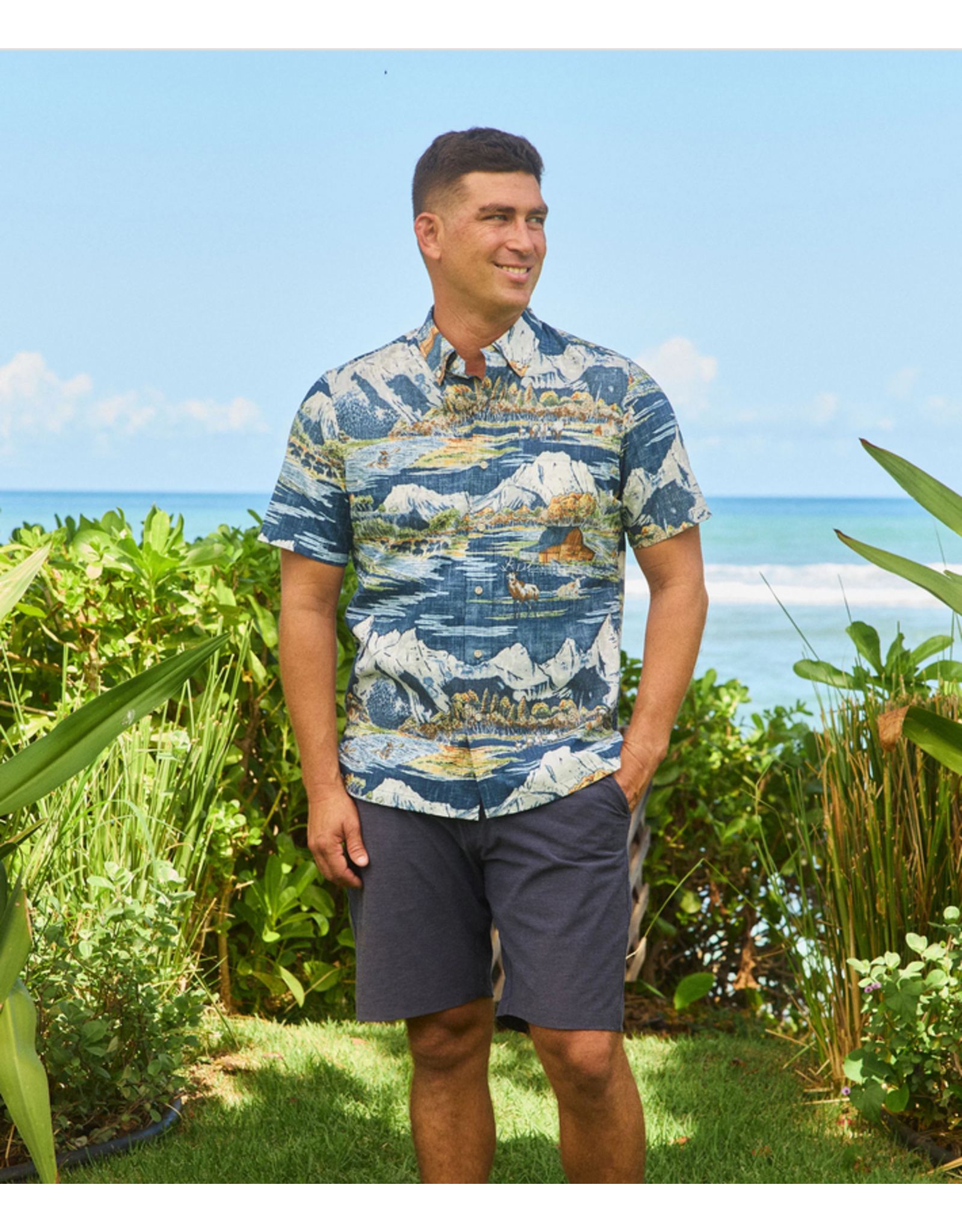 Reyn Spooner Reyn M698712526 Grand Teton BF Navy