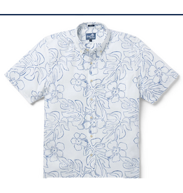 Reyn Spooner Reyn M587012526 Monstera Ink White Button Front