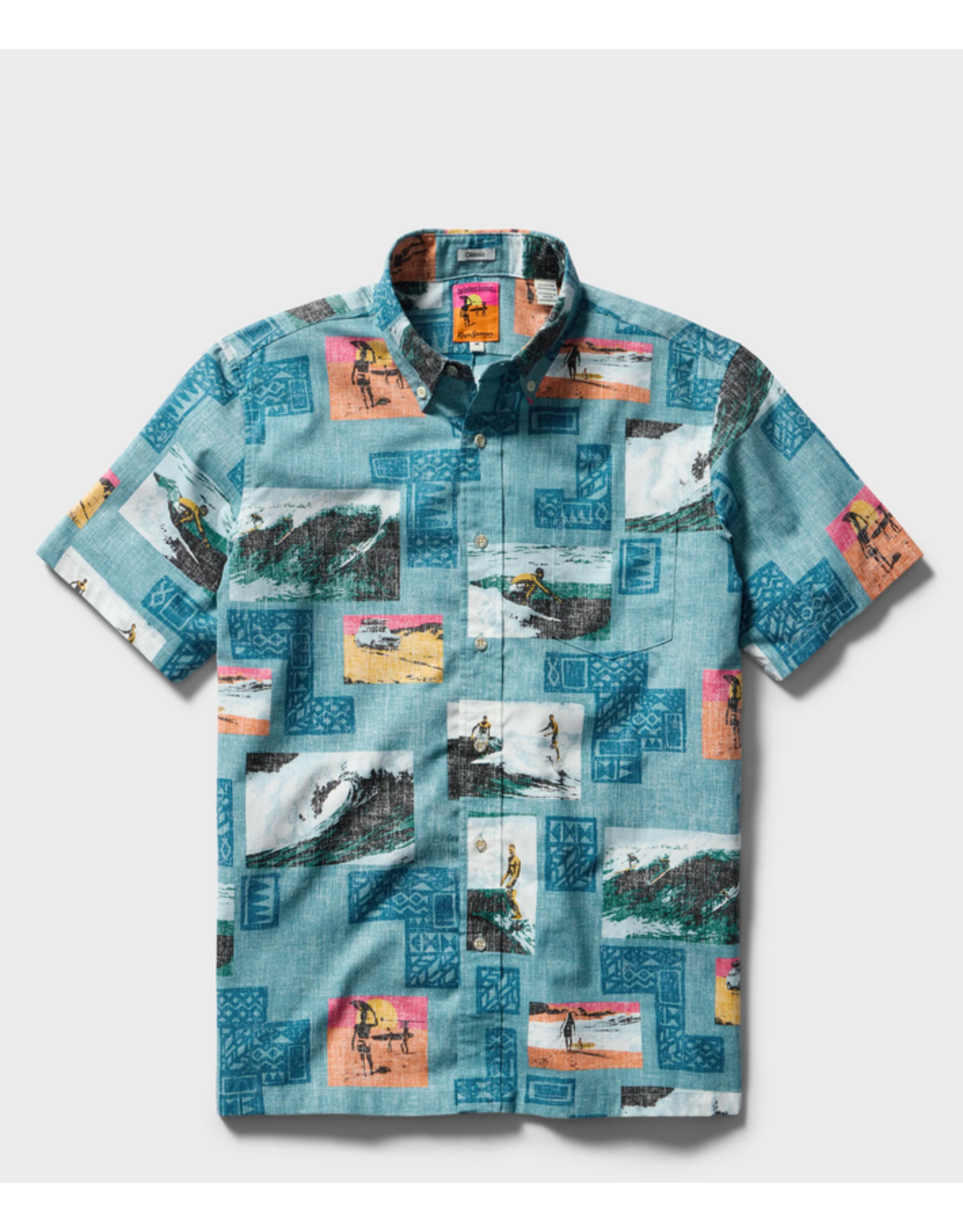 Reyn Spooner Reyn M708912526 The Endless Summer 60th Comm. BF Blue