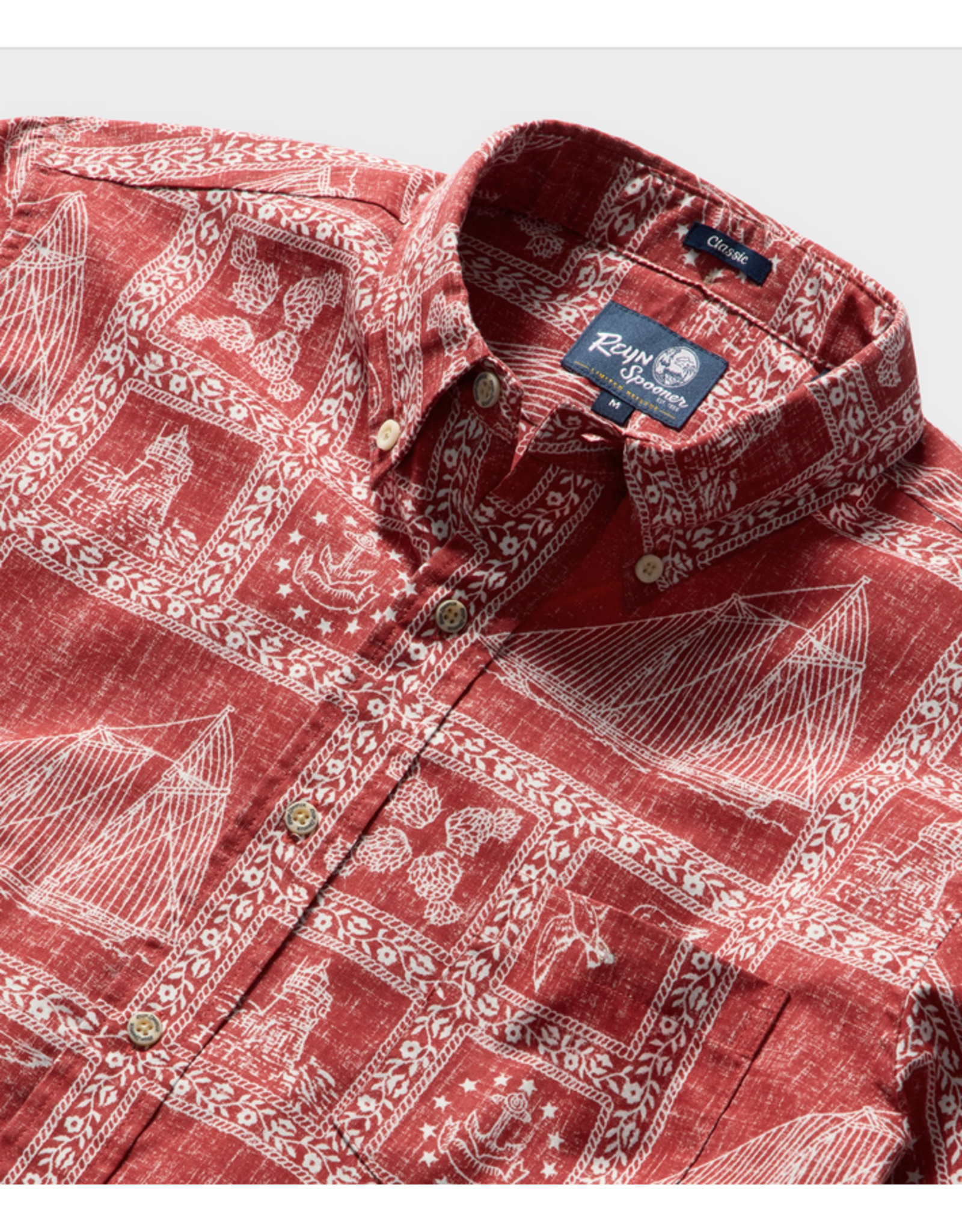Reyn Spooner Reyn M708412526 Newport Sailor BF Red