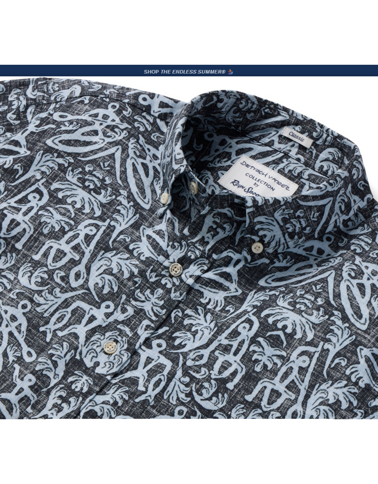 Reyn Spooner Reyn M687212525 Ki'i By Dietrich Varez Black Button Front