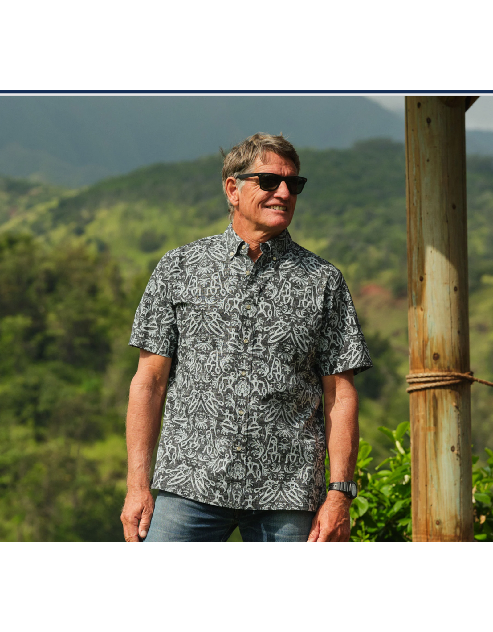 Reyn Spooner Reyn M687212525 Ki'i By Dietrich Varez Black Button Front