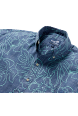 Reyn Spooner Reyn M587012525 Monstera Ink 02229 Dress Blues Button Front