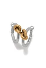 Brighton Brighton JA0367 Interlok Single Knot Two Tone Hoop Earrings