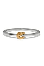 Brighton Brighton JF0507 Interlok Single Knot Two Tone Hinged Bangle