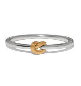 Brighton Brighton JF0507 Interlok Single Knot Two Tone Hinged Bangle