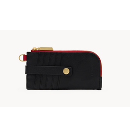 Hammitt Hammitt 19237 210 East Black Brushed Gold Red Zip Wallet