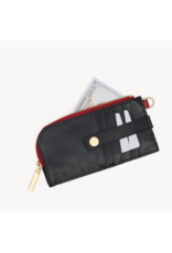 Hammitt Hammitt 19237 210 East Black Brushed Gold Red Zip Wallet