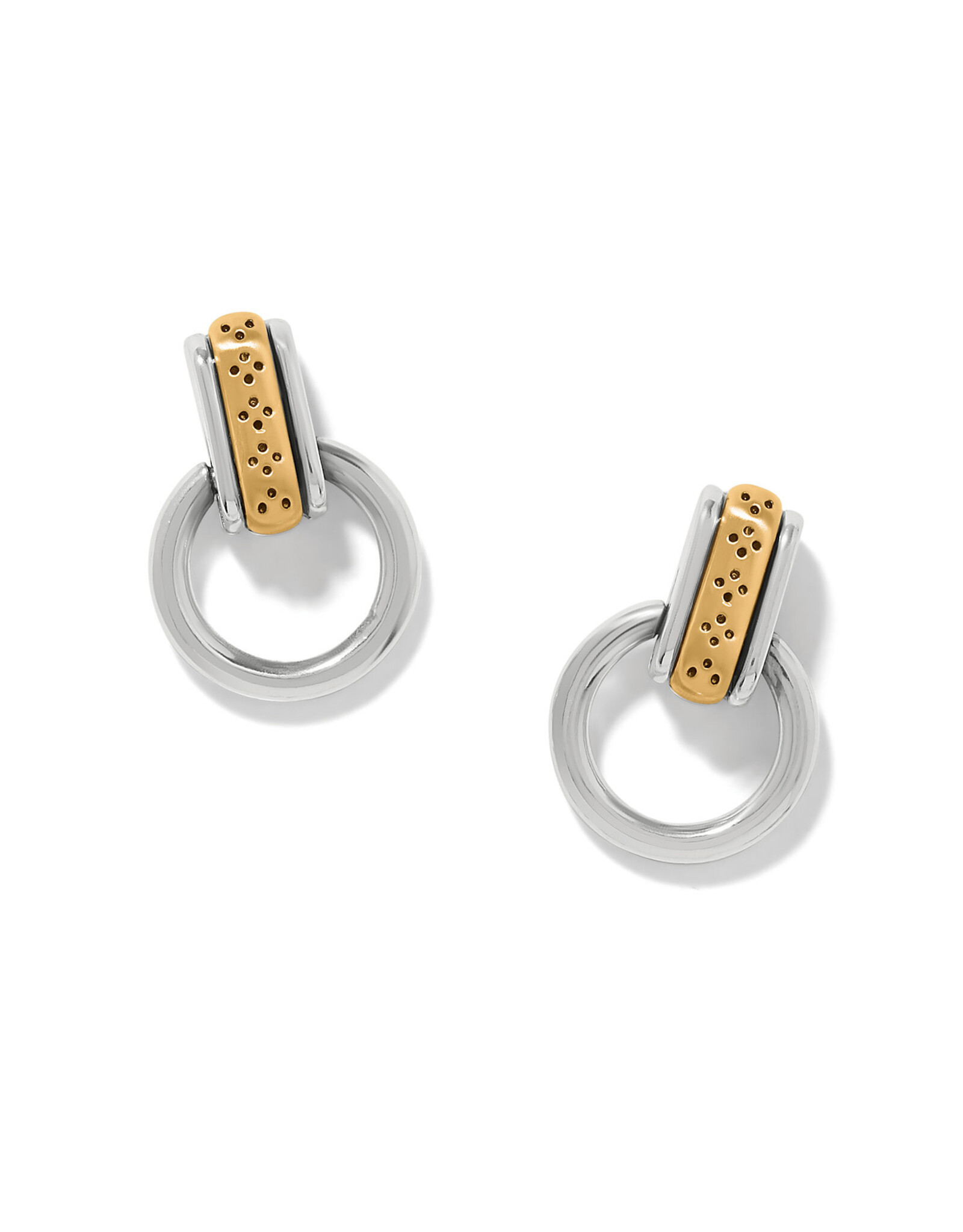Brighton Brighton JA0359 Mosaic Two Tone Mini Post Drop Earrings