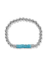 Brighton Brighton JF0500 Meridian Petite Station Turquoise Stretch Bracelet
