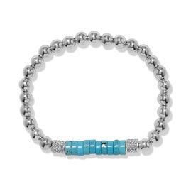 Brighton Brighton JF0500 Meridian Petite Station Turquoise Stretch Bracelet