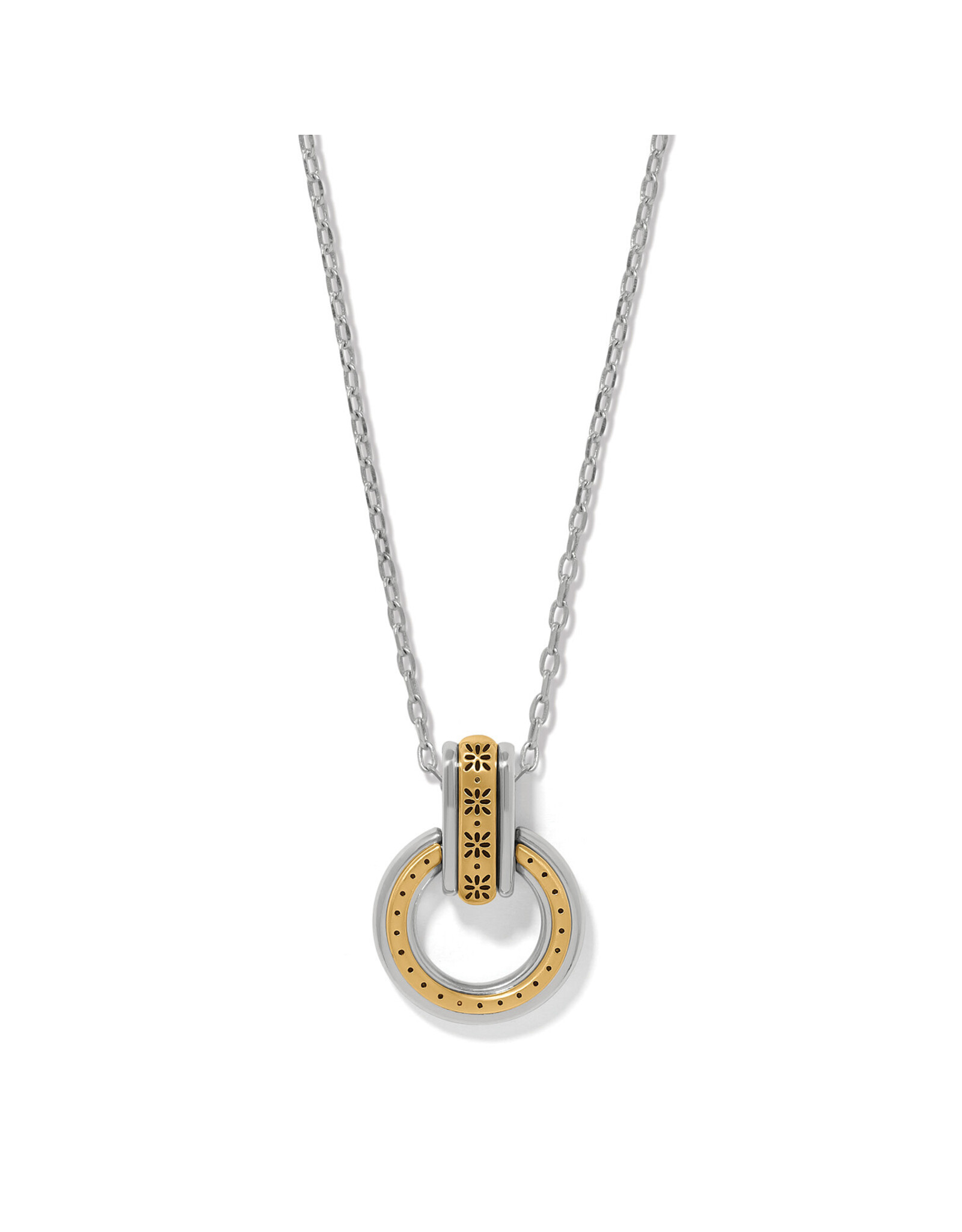 Brighton Brighton JM0290 Mosaic Two Tone Link Ring Necklace