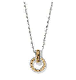 Brighton Brighton JM0290 Mosaic Two Tone Link Ring Necklace