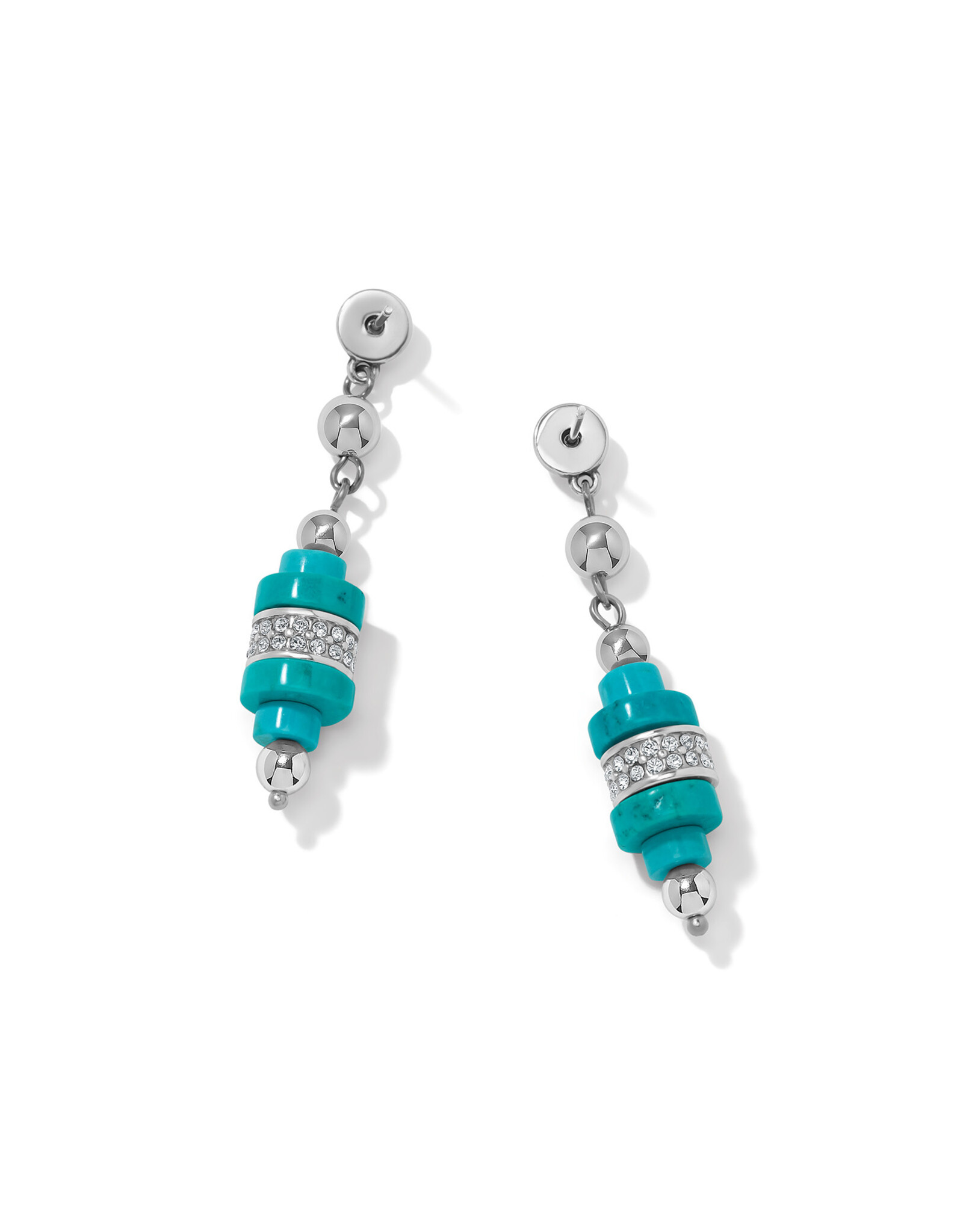 Brighton Brighton JA0358 Meridian Petite Sphere Turquoise Post drop Earrings